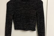 NEWLOOK glitter crop top long sleeve