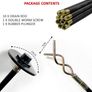 Drain Rods Set, Drainage Rods for Outside Drain Flexible, 12 Pcs / 9.2M Drain Unblocker with Heavy Duty Rubber Plunger & Double Worm Screw, Drainage Rods for Drain Cleaning with Carry Bag Image 5