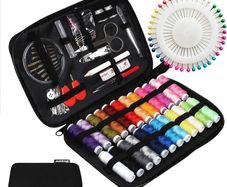 NEW SALE | Sewing Kit with Case, 130 pcs Sewing Supplies for Home Travel and Emergency, Kids Machine, Contains 24 Spools of Thread of 100m, Mending and Sewing Needles, Scissors, Thimble, Tape Measure