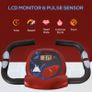 Foldable Exercise Bike with 8-Level Magnetic Resistance, LCD Monitor, Indoor Fitness Bicycle Trainer, Red Image 7