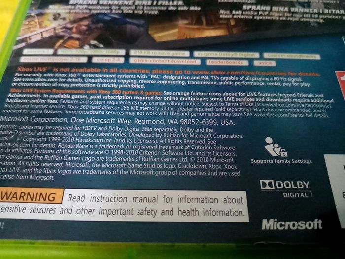 Crackdown 2 Xbox 360 Games Original