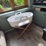 SnuzBaskit Moses Basket & Stand - Barley/Walnut Image 2
