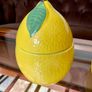 Y2K Martha Stewart Ceramic Lemon Storage Jar and Rare Vintage Macys Italian Serving Plate Image 9