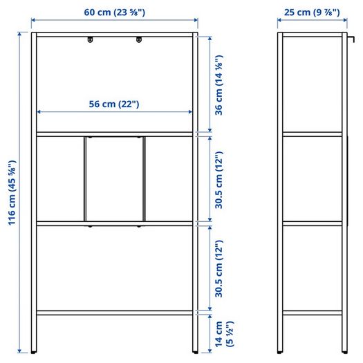 2x Shelving Unit Baggebo