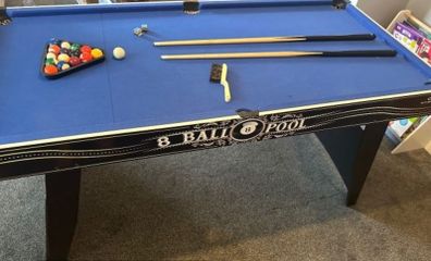 Kids pool and ping pong table