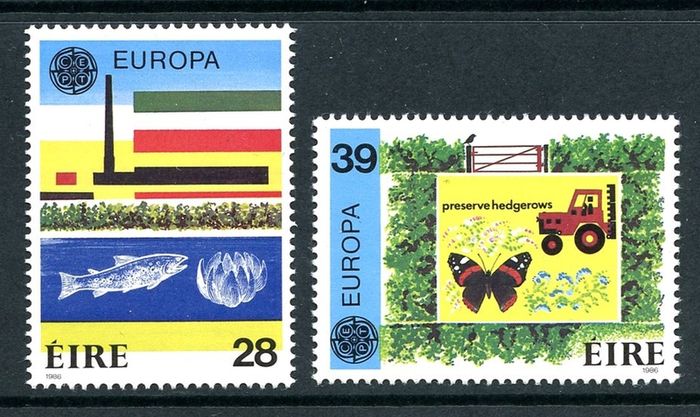Ireland 1986 - Scott # 658-659 Europa (Environment Protection) - Mint Never Hinged - Catalogue Value 42.00 Euro - Free Postage