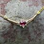 Vintage 1970s Ruby & Diamond Necklace - 18ct Image 5