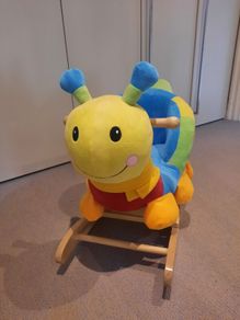 Wooden Colourful Baby Toddler Rocker. Excellent Condition