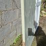 Solid Wooden Garden Shed Door Sage Green Image 2