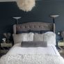 Grey Velvet King Size Wingback Bed Frame Image 2