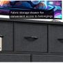 Chest of Drawers for Bedroom with 7 Drawers, Fabric Storage Drawer, Tall Black Hallway Storage Unit Image 9