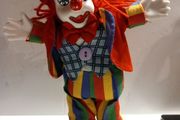ceramic figure clown dancing clown vintage figurine statues colourful