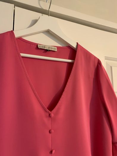 Rowan Avenue Pink Bell Sleeve Top