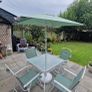 garden table and chair etc sage green Image 2