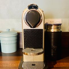 Nespresso Citiz Krups coffee machine with milk frother.