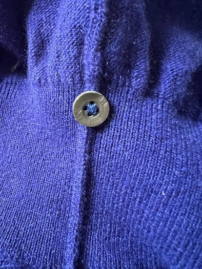 Vintage 100% cashmere Ballantyne of Scotland Cardigan blue purple