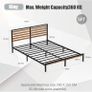 Bed Frame, Vintage Wooden Headboard Image 9