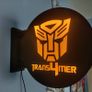 Transformers Symbol LED Light Box  Gaming Room  Bedroom Night Light Image 7