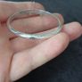 Vintage Etched Sterling Silver Bangle Image 7
