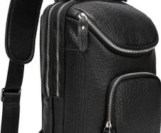 Cowhide Leather Shoulder Backpack