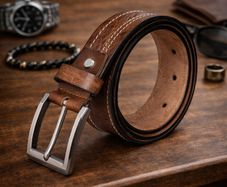 Unisex Premium Genuine Leather Belt Classic Stylish Waist Belt Durable Formal & Casual Designer Belt