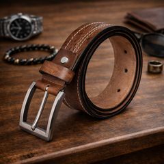 Unisex Premium Genuine Leather Belt Classic Stylish Waist Belt Durable Formal & Casual Designer Belt
