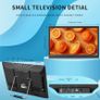 Portable Digital TV, 12V DVB-T2 TV, HDMI/AV/USB Inputs, Remote Control, 12V Car Charger Compatible,15.6inch,Black Image 2