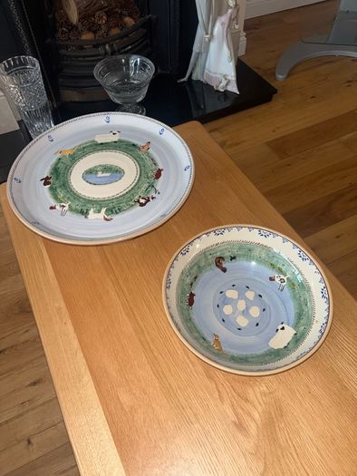 Nicholas Mosse Landscape Cake stand and Fruit Bowl