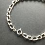 925 Silver - Flat Curb Chain Bracelet Image 2