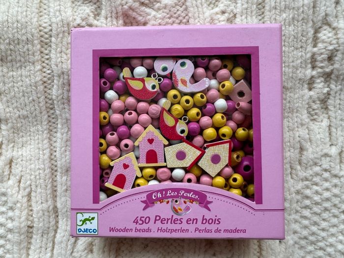 Djeco Wooden Beads bird new Please look at the pictures