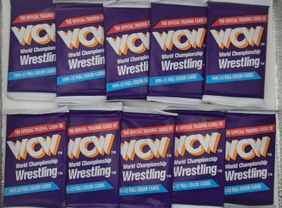 WCW 1991 Trading Cards 10 Pack Bundle