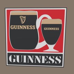 Guinness Vintage Style Lightbox