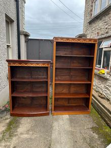 2 vintage bookcases
