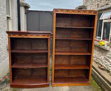 2 vintage bookcases