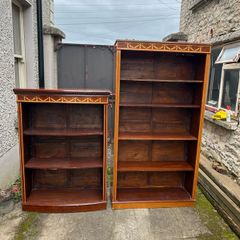 2 vintage bookcases