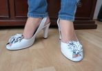 White leather shoes, fully leather UK6