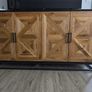 Oak cabinet with oak coffee table Image 3