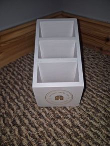 wooden tv remote storage