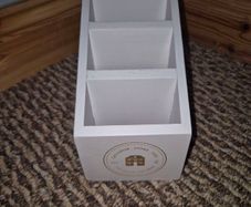 wooden tv remote storage