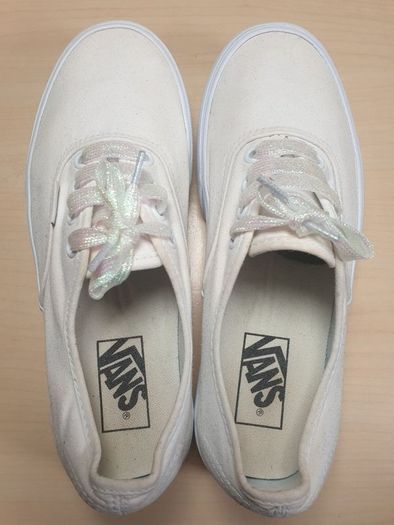 Womens VANS canvas trainers runners white Size UK 5 EU 38 juniors girls boys unisex
