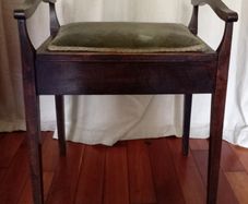 Antique Edwardian piano stool with storage