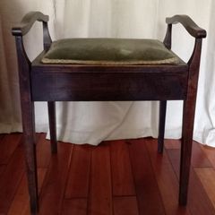 Antique Edwardian piano stool with storage