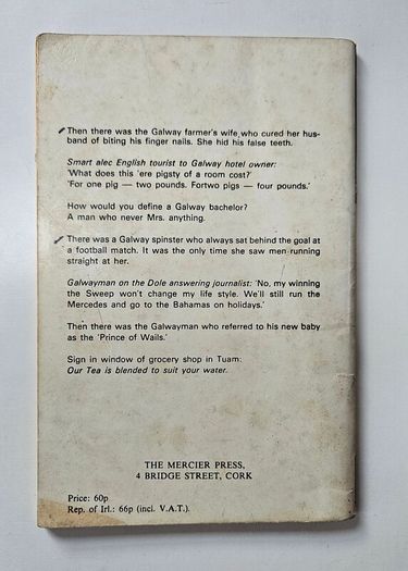 The Book of Galway and Connemara Jokes - Myler McGrath - Vintage Irish Joke Book
