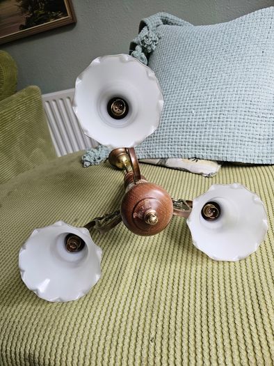 Three-Arm Chandelier, Made in Italy, Mid-20th Century