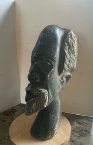 vintage african  hand carved  bust