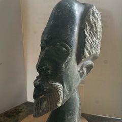 vintage african  hand carved  bust