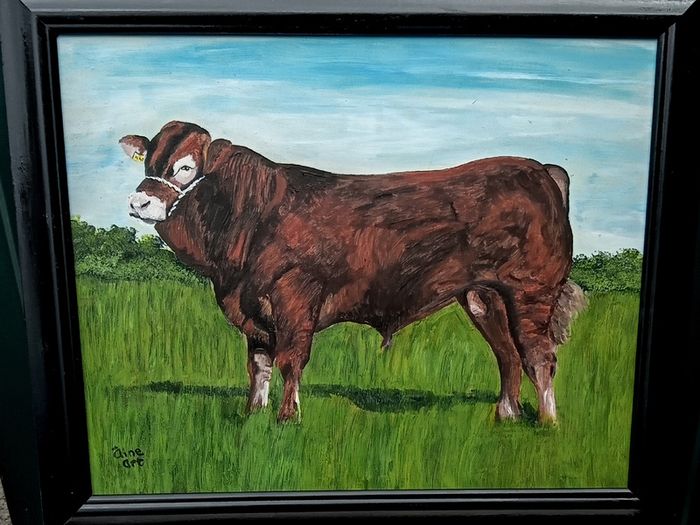 Original Painting  The Limousin Bull
