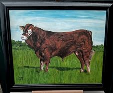 Original Painting  The Limousin Bull
