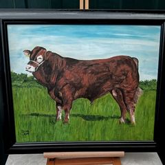 Original Painting  The Limousin Bull
