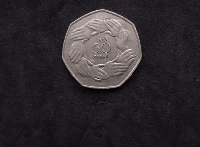 Great Britain : 1973 Commemorative 50p Coin - Circle of Hands